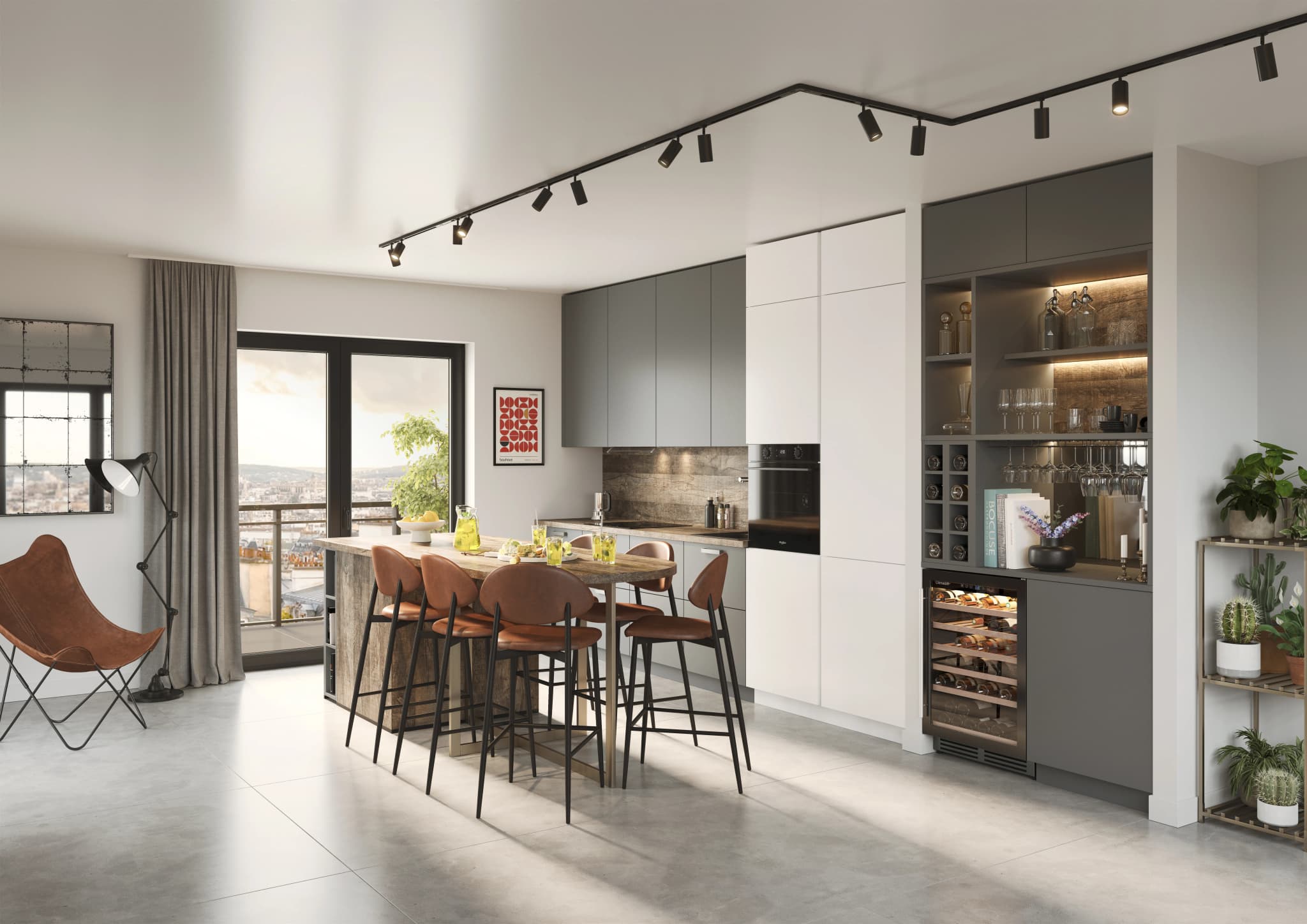 Dolce gris ardoise - Cuisines Ixina La Réunion